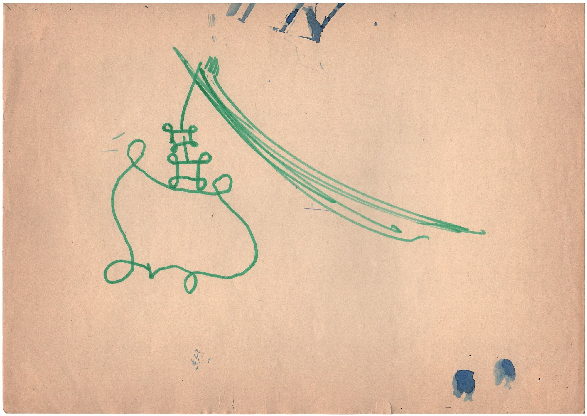 Kai Althoff. Untitled. c. 1969. Felt-tip pen on paper, 8 1/4 Ã 11 11/16â³ (21 Ã 29.7 cm). Collection the artist. Â© Kai Althoff