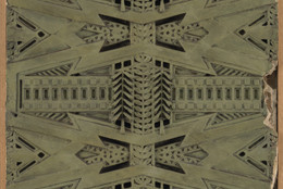 Frank Lloyd Wright. Frieze from the Susan Lawrence Dana House, Springfield, Illinois. 1902–1904. Plaster and paint, 55 1/4 × 24 5/8 × 1 3/4″ (140.3 × 62.5 × 4.4 cm). Gift of Don Magner and Edgar Smith. © 2016 Frank Lloyd Wright Foundation / Artists Rights Society (ARS), New York. Photo: Jonathan Muzikar