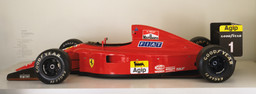 John Barnard, Ferrari S.p.A., Maranello, Italy. Formula 1 Racing Car (641/2). 1990. Manufacturer: Ferrari S.p.A., Maranello, Italy. Honeycomb composite with carbon fibers, Kevlar, and other materials, 40 1/2″ × 7′ × 14′ 6 1/2″ (102.9 × 213.4 × 448.3 cm). Gift of the manufacturer