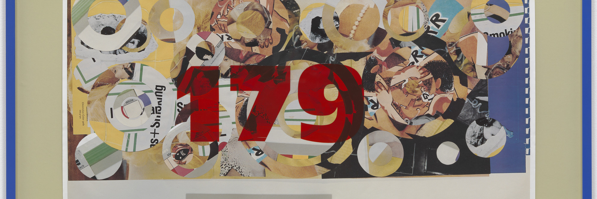 Martin Kippenberger. Untitled. 1989. Cut-and-pasted-printed paper and cut-and-pasted synthetic sheeting on photo offset lithograph in artist’s frame, 21 7/8 × 39 1/2ʺ (55.5 × 99.8 cm). Gift of Walter Bareiss. © 2016 Estate Martin Kippenberger, Galerie Gisela Capitain, Cologne