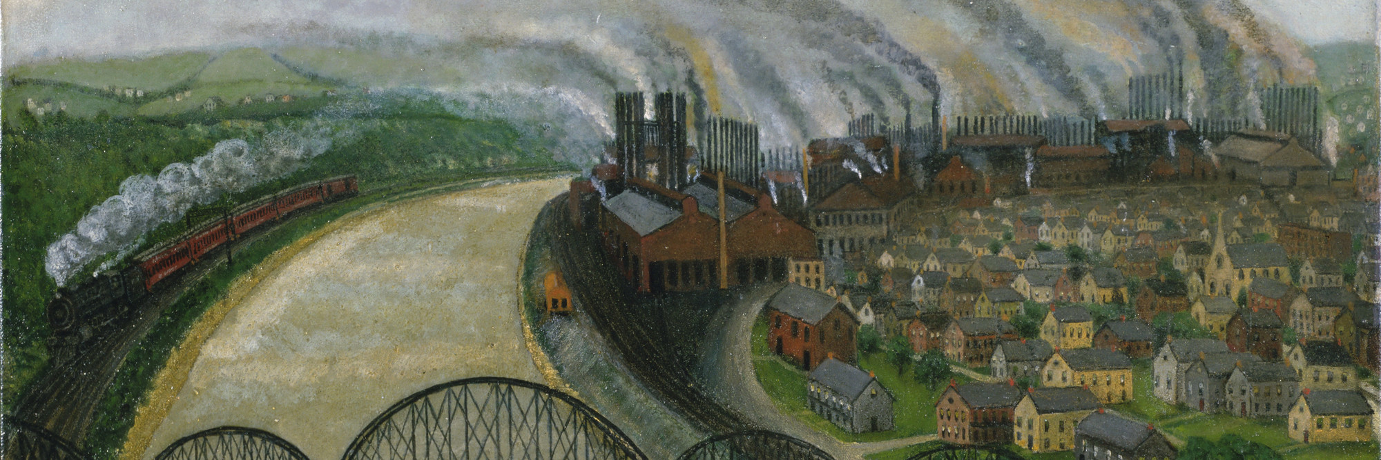 John Kane. Homestead. c. 1929? Oil on canvas, 24 × 27″ (61 × 68.6 cm). Gift of Abby Aldrich Rockefeller