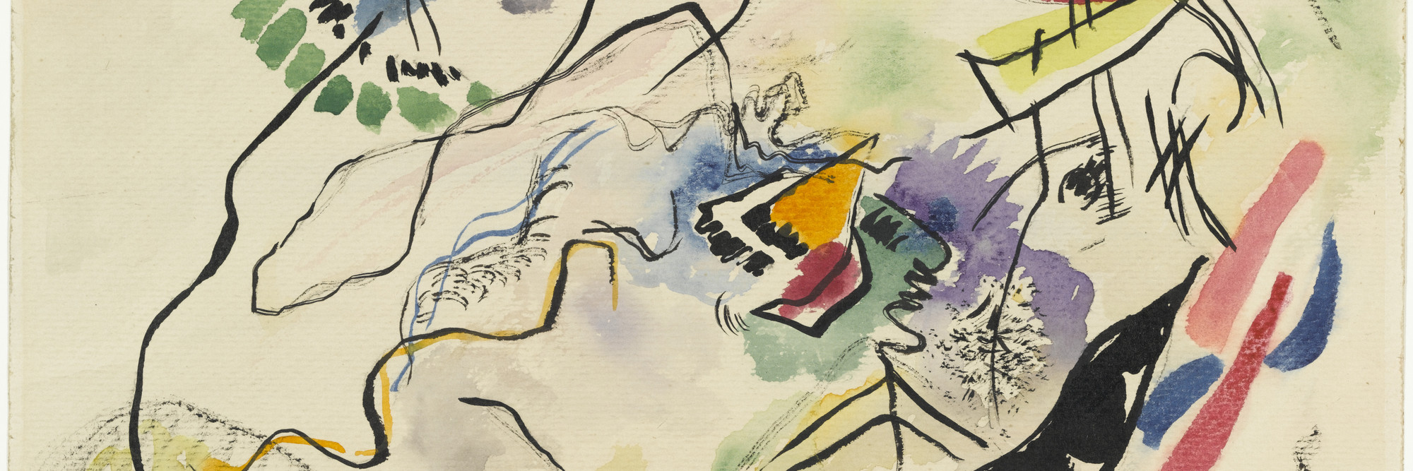 Vasily Kandinsky. Watercolor No. 14 (Aquarell No. 14). 1913. Watercolor and ink on paper, 9 3/8 × 12 3/8″ (23.8 × 31.4 cm). Katharine S. Dreier Bequest. © 2016 Artists Rights Society (ARS), New York / ADAGP, Paris. Photo: Robert Gerhardt