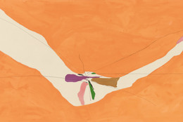 Helen Frankenthaler. Chairman of the Board. 1971. Synthetic polymer paint and felt-tip pen on canvas, 7′ 4 1/4″ × 16′ 2 1/4″ (224.2 × 493.2 cm) Credit Nina and Gordon Bunshaft Bequest. © 2016 Helen Frankenthaler / Artists Rights Society (ARS), New York