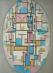 Piet Mondrian. Composition in Oval with Color Planes 1. 1914. Oil on canvas, 42 3/8 × 31″ (107.6 × 78.8 cm). Purchase