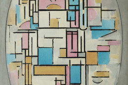 Piet Mondrian. Composition in Oval with Color Planes 1. 1914. Oil on canvas, 42 3/8 × 31″ (107.6 × 78.8 cm). Purchase