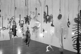Installation view of Annette Messager at The Museum of Modern Art, New York. Photo: Mali Olatunji