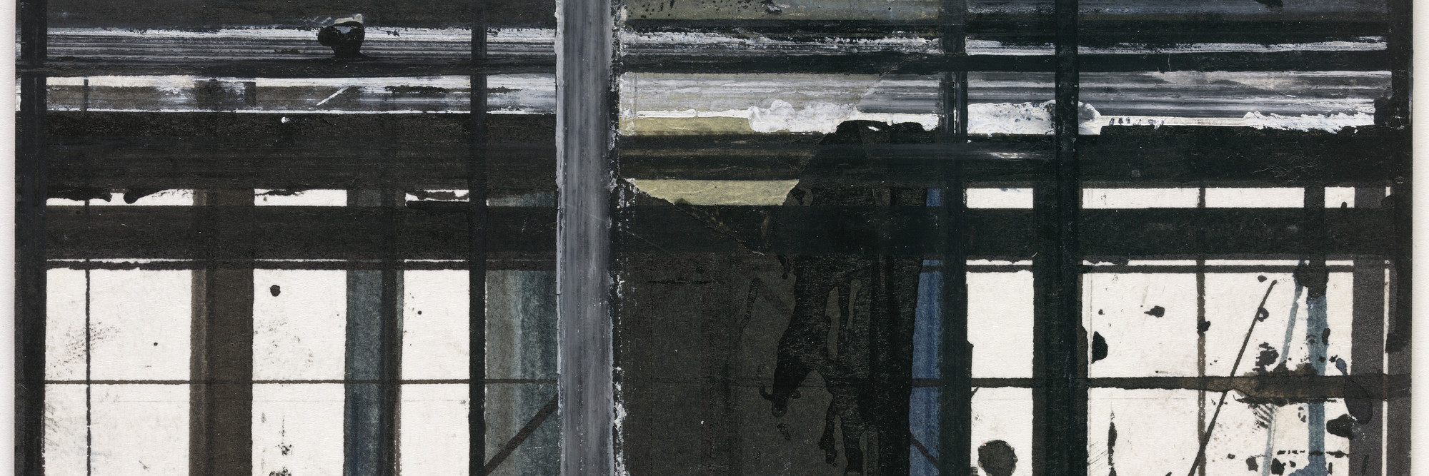 Brice Marden. Card Drawing #14 (Counting). 1980–82. Masking tape, ink, gouache, and watercolor on cardstock, 6 1/8 × 6″ (15.6 × 15.2 cm). Gift of Alexis Gregory. © 2016 Brice Marden / Artists Rights Society (ARS), New York. Photo: Paige Knight