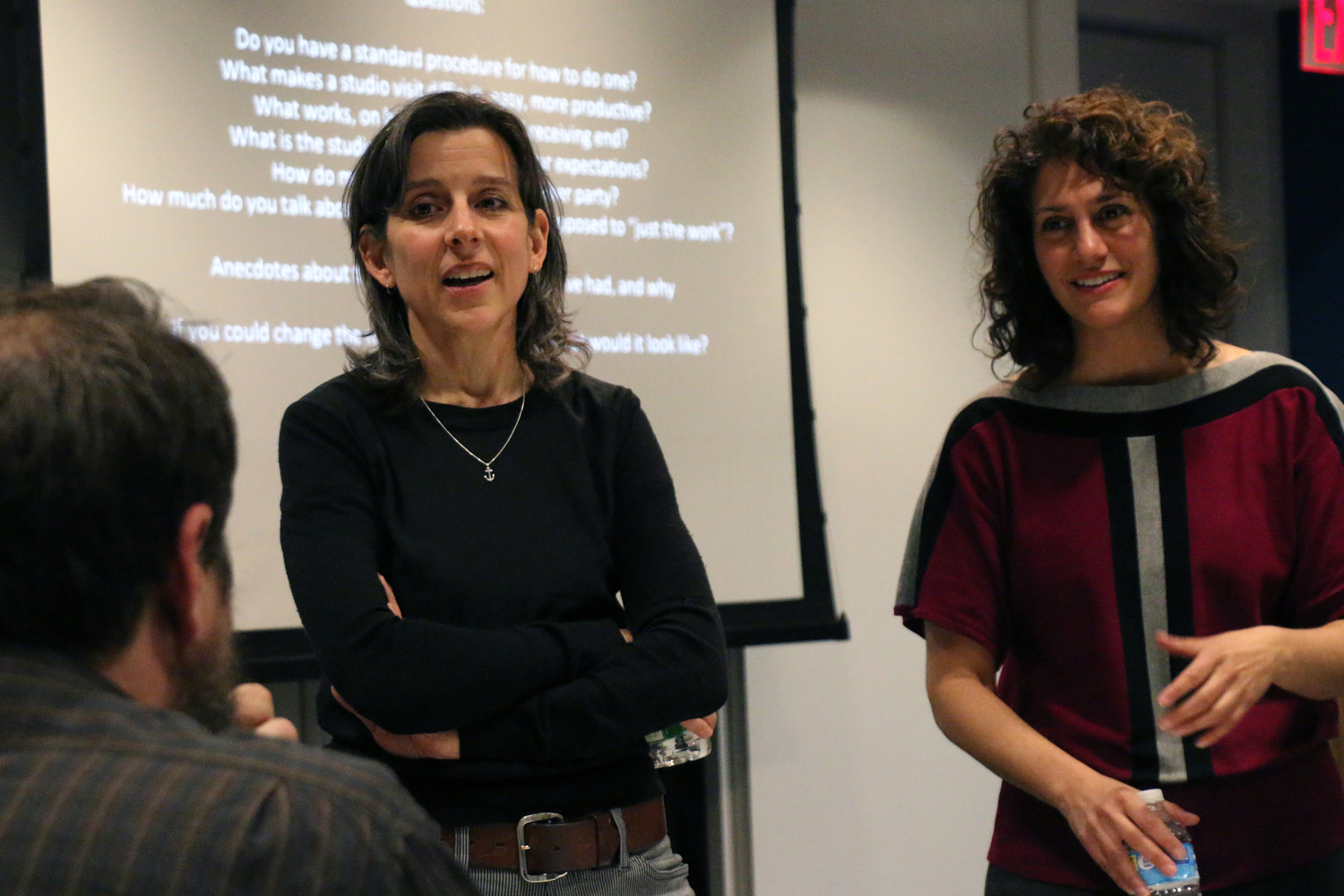 Art and Practice: Nina Katchadourian and Regine Basha, April 28, 2016, The Museum of Modern Art. Photo: Manuel Molina Martagon. © 2016 The Museum of Modern Art, New York