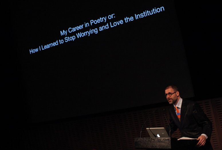 My Career in Poetry, or How I Learned to Stop Worrying and Love the Institution, March 20, 2013, The Museum of Modern Art. Photo: Paula Court. © 2016 The Museum of Modern Art, New York