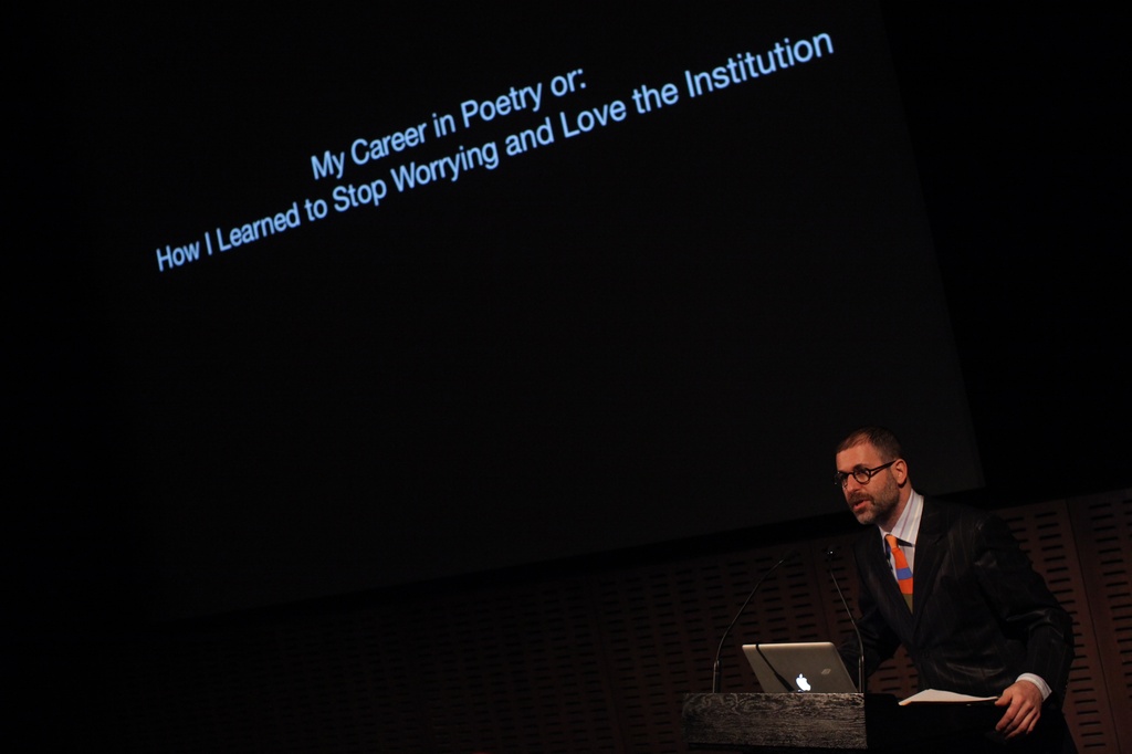 My Career in Poetry, or How I Learned to Stop Worrying and Love the Institution, March 20, 2013, The Museum of Modern Art. Photo: Paula Court. © 2016 The Museum of Modern Art, New York