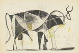 Pablo Picasso. The Bull (Le Taureau), state VII. December 26, 1945. Lithograph, composition: 12 3/16 × 18 7/16″ (31 × 46.8 cm); sheet: 13 1/16 × 19 7/16″ (33.2 × 49.3 cm). The Museum of Modern Art. Mrs. Gilbert W. Chapman Fund. © 2009 Estate of Pablo Picasso/Artists Rights Society (ARS), New York. Photo: Jonathan Muzikar