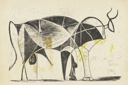 Pablo Picasso. The Bull (Le Taureau), state VII. December 26, 1945. Lithograph, composition: 12 3/16 × 18 7/16″ (31 × 46.8 cm); sheet: 13 1/16 × 19 7/16″ (33.2 × 49.3 cm). The Museum of Modern Art. Mrs. Gilbert W. Chapman Fund. © 2009 Estate of Pablo Picasso/Artists Rights Society (ARS), New York. Photo: Jonathan Muzikar