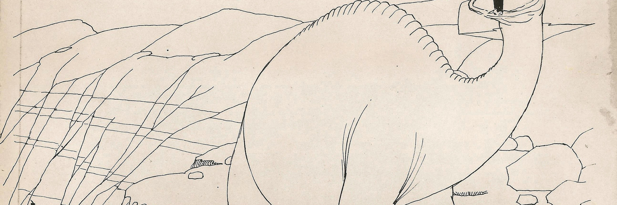Original animation drawing for Gertie the Dinosaur. USA. 1914. Directed by Winsor McCay. Courtesy John Canemaker