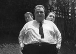 Publicity shot of A Ton of Fun. Frank “Fatty” Alexander front, Hilliard “Fatt” Karr back, left, and Bill “Kewpie” Ross back right