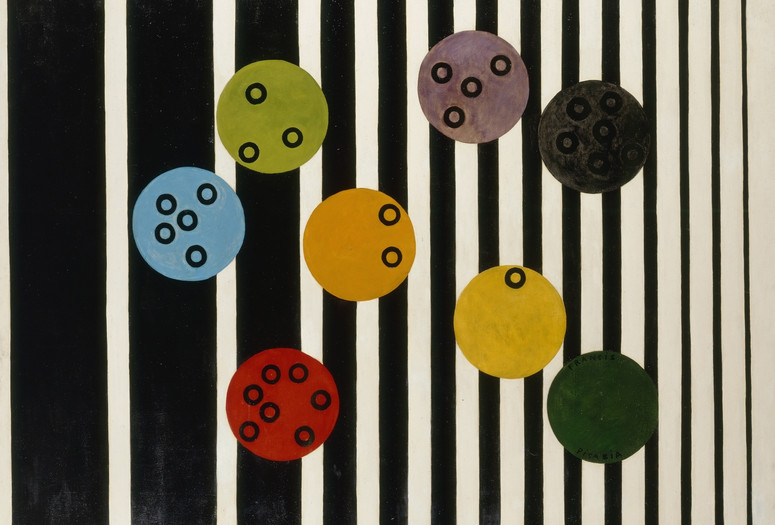 Francis Picabia. Volucelle [II]. 1923. Enamel paint on canvas, 6′ 6 1/4 × 8′ 2 1/2″ (198.8 × 250.2 cm). Private collection. © 2016 Artists Rights Society (ARS), New York/ADAGP (Paris). Photo: Suzanne Nagy, courtesy Archives Comité Picabia