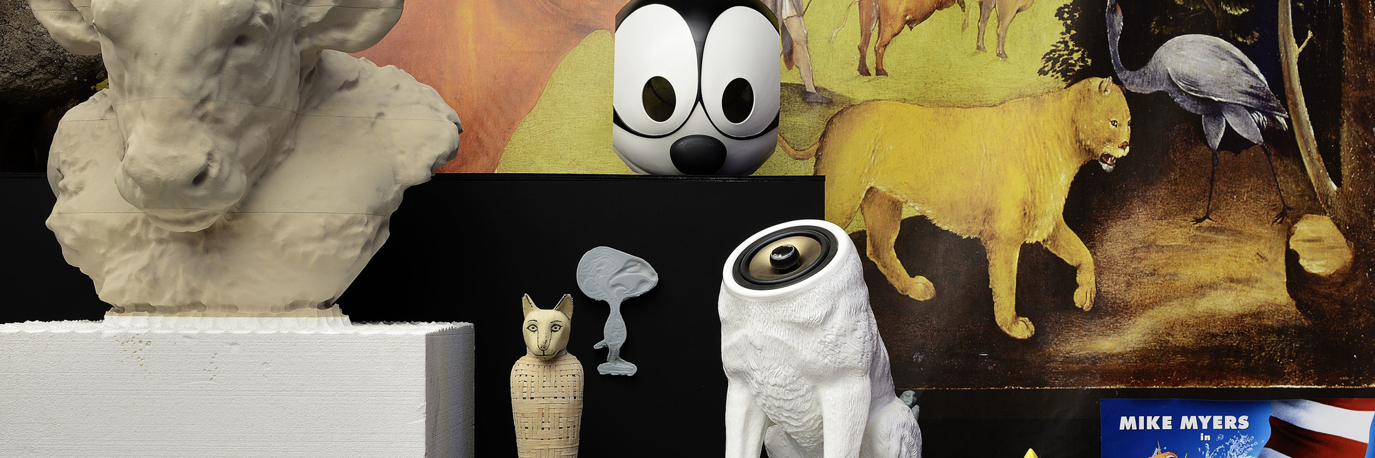 Mark Leckey. UniAddDumThs. Installation view, Gavin Brown’s enterprise, Sant’Andrea de Scaphis, Rome, May 25–July 16, 2016. Courtesy the artist and Gavin Brown’s enterprise