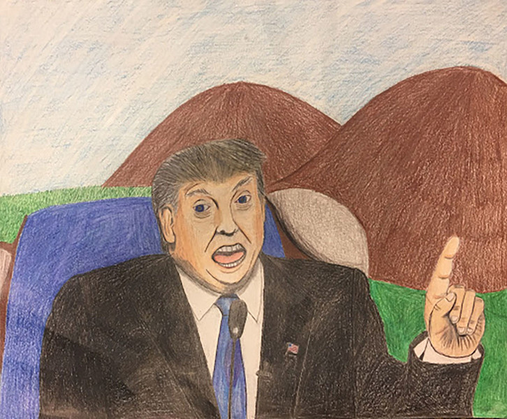 Sammy Ho. Donald Trump. 2016. Pencil on paper. Courtesy of the artist
