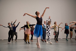 Rehearsal for Artist’s Choice: Jérôme Bel/MoMA Dance Company (October 27–31, 2016), The Museum of Modern Art, October 26, 2016. Pictured in front: Diana Pan. © 2016 Museum of Modern Art, New York. Photo: Julieta Cervantes