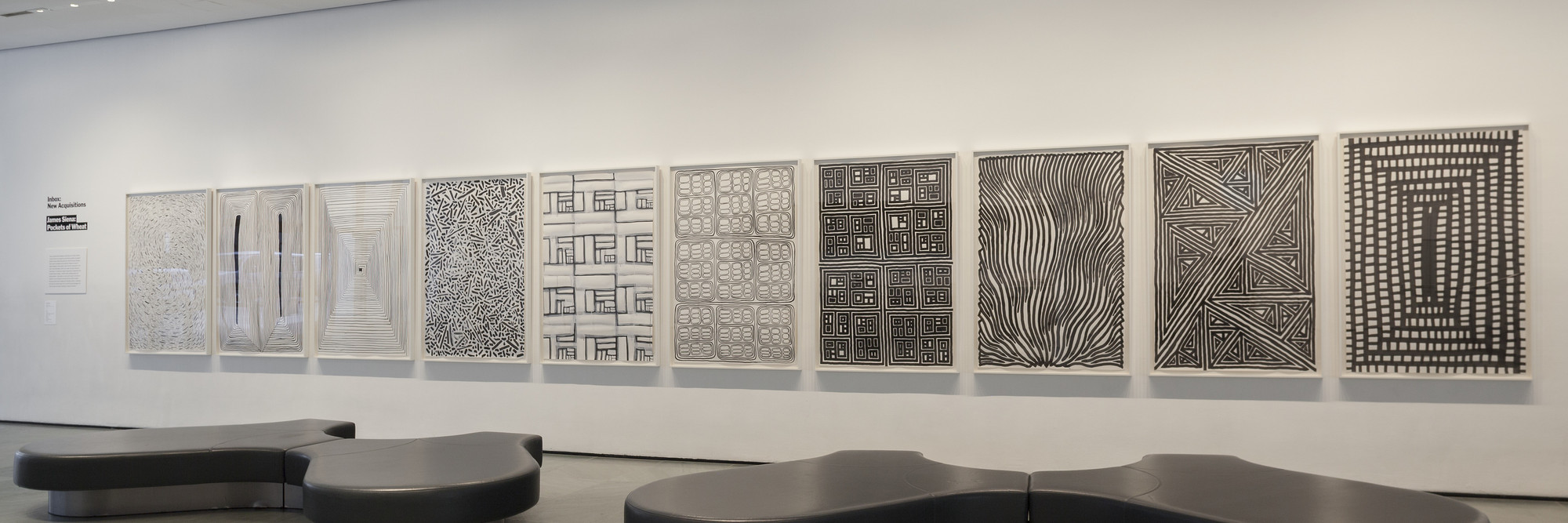 Installation view of James Siena’s Pockets of Wheat. 1996. The Museum of Modern Art, New York. © 2016 James Siena Photo: Yan Pan
