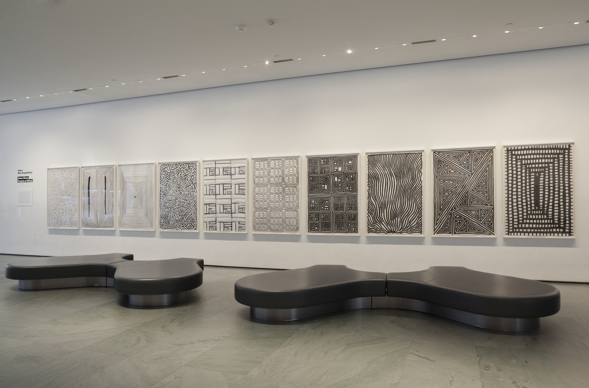 Installation view of James Siena’s Pockets of Wheat. 1996. The Museum of Modern Art, New York. © 2016 James Siena Photo: Yan Pan