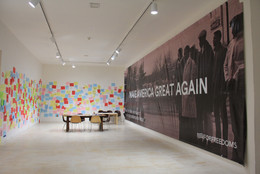 Installation view of Artist Residency: Laboratory For Freedoms at MoMA PS1. Photo: Nick Nazmi