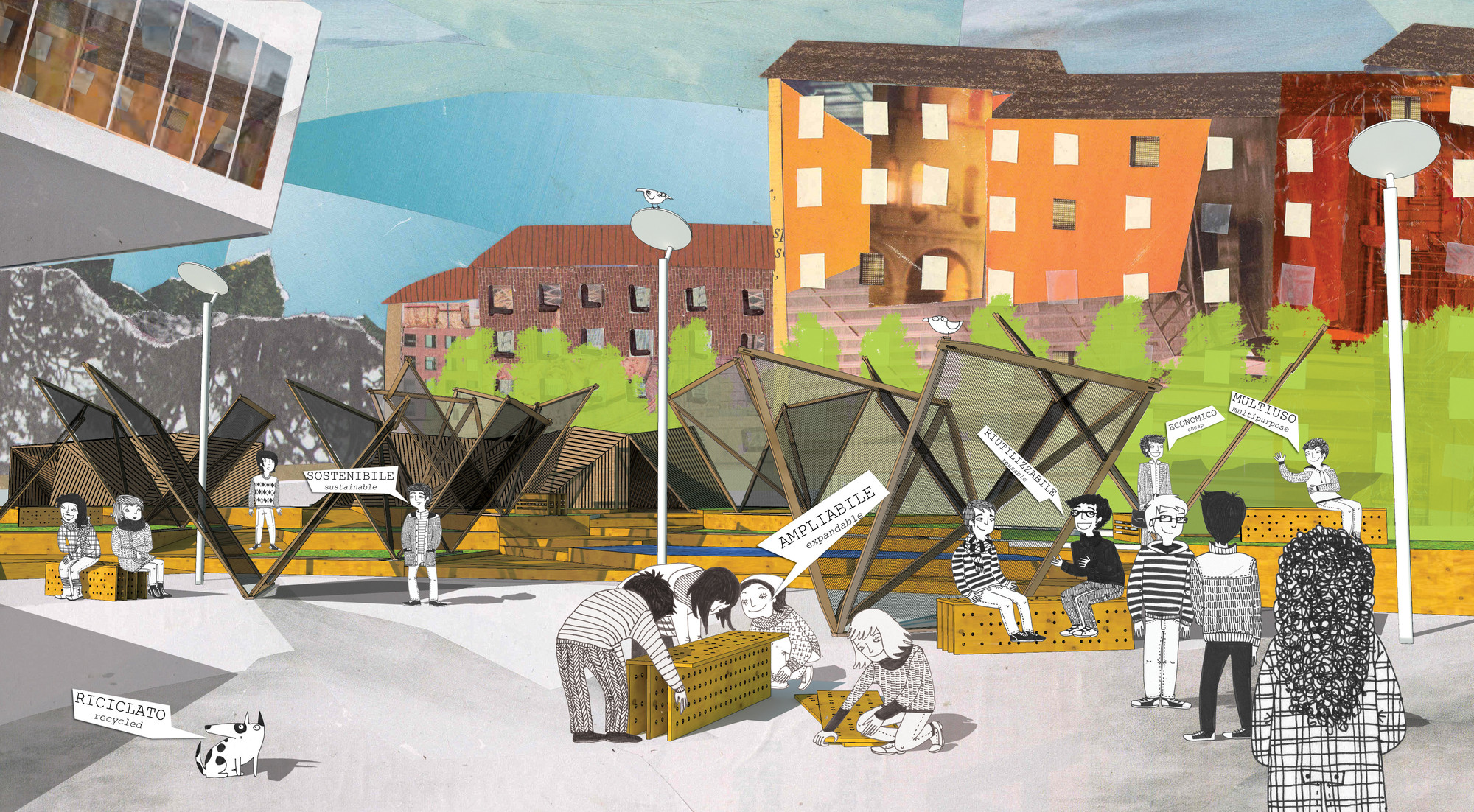 Rural Boxx + Ctrl+Z + D1618 + lamatraKa Pordenone, Rome, Budapest, and Seville Alessandro Zorzetto, Francesca Modolo, Luciano Aldrighi, GianLuca Stasi, Gergely Kukucska, and Jaime Fernández Contreras