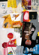 Robert Rauschenberg. Overdrive. 1963. Oil and silkscreen ink on canvas, 84 x 60". The Museum of Modern Art, New York. Promised gift of Glenn and Eva Dubin. © Robert Rauschenberg Foundation