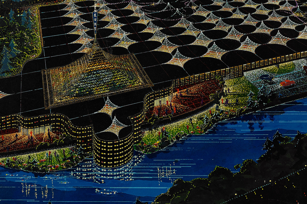 Frank Lloyd Wright. Lenkurt Electric Company, perspective (detail). 1955. Frank Lloyd Wright Foundation Archives (The Museum of Modern Art | Avery Architectural & Fine Arts Library, Columbia University, New York)