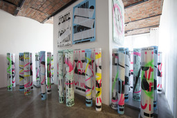 Installation view of Metahaven: Islands in the Cloud at MoMA PS1, January 20–April 21, 2013. Photo: Matthew Septimus