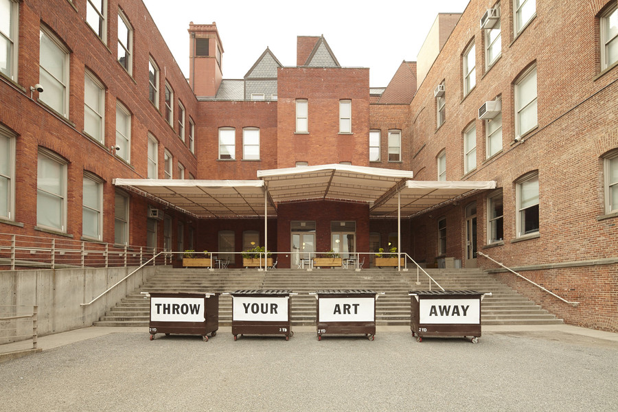 Installation view of Bob and Roberta Smith: Art Amnesty at MoMA PS1, October 26, 2014–March 16, 2015. Photo: Matthew Septimus