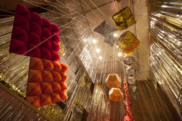 Installation view of CONFETTISYSTEM: 100 Arrangements at MoMA PS1, January 20–March 31, 2013. Photo: Matthew Septimus