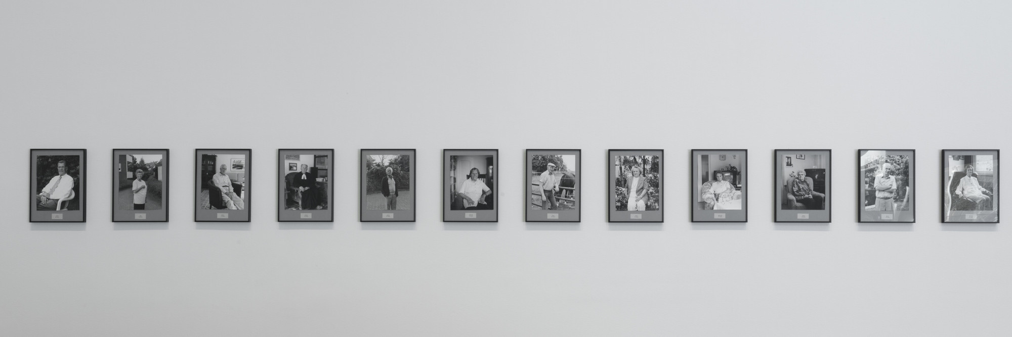 Installation view, of Inbox: Hans-Peter Feldmann’s 100 Years, The Museum of Modern Art, New York, February 11–March 12, 2017. Shown: Hans-Peter Feldmann. 100 Years. 2001. 101 gelatin silver prints, each 12 × 9 1/2″ (30.5 × 24.1 cm). The Photography Council Fund, and Vital Projects Fund, Robert B. Menschel, 2016. © 2017 Hans-Peter Feldmann/Artists Rights Society (ARS), New York/VG Bild-Kunst, Germany