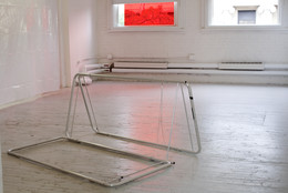 Installation view of Rey Akdogan in Solo projects by Rey Akdogan, Edgardo Aragón, Ilja Karilampi, and Caitlin Keogh at MoMA PS1, June 3–September 17, 2012. Photo: Matthew Septimus