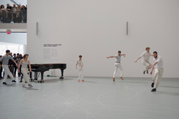 Anne Teresa De Keersmaeker. Work/Travail/Arbeid. 2015. Installation view, The Museum of Modern Art, March 29, 2017. © 2017 Anne Teresa De Keersmaeker. Photo: Anne Van Aerschot