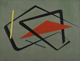 María Freire (Uruguayan, 1917–2015). Untitled. 1954. Oil on canvas, 36 1/4 × 48 1/16″ (92 × 122 cm). The Museum of Modern Art, New York. Promised gift of Patricia Phelps de Cisneros through the Latin American and Caribbean Fund in honor of Gabriel Pérez-Barreiro, 2016