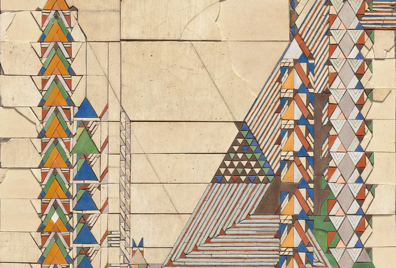 Frank Lloyd Wright. Triangles in Color/September. c. 1929. Tile mosaic. The Frank Lloyd Wright Foundation Archives (The Museum of Modern Art | Avery Architectural &amp; Fine Arts Library, Columbia University, New York)