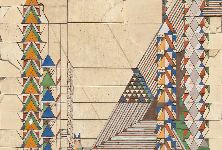 Frank Lloyd Wright. Triangles in Color/September. c. 1929. Tile mosaic. The Frank Lloyd Wright Foundation Archives (The Museum of Modern Art | Avery Architectural & Fine Arts Library, Columbia University, New York)