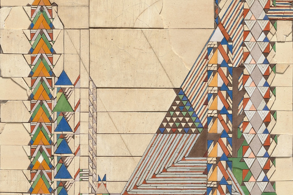Frank Lloyd Wright. Triangles in Color/September. c. 1929. Tile mosaic. The Frank Lloyd Wright Foundation Archives (The Museum of Modern Art | Avery Architectural & Fine Arts Library, Columbia University, New York)