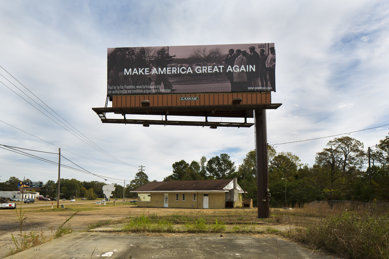 For Freedoms. Make America Great Again. 2016. Billboard. Photo: Wyatt Gallery