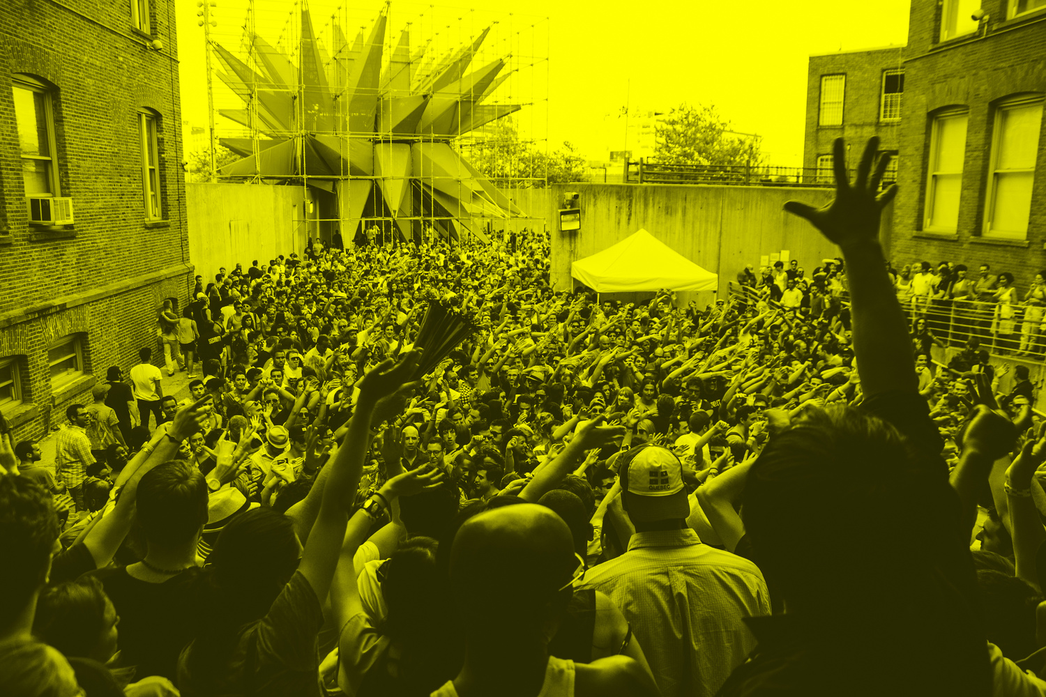 Audience at MoMA PS1’s Warm Up 2012. Image courtesy of MoMA PS1. Photo by Loren Wohl.