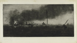L’Incendie du moulin (The Mill Fire) from the series Vue des bords de l’Escaut (Views from the Banks of the Scheldt)