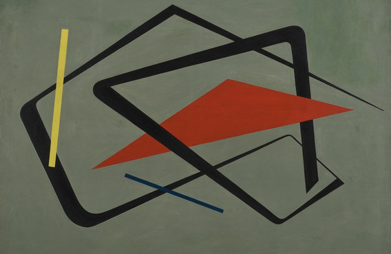 María Freire (Uruguayan, 1917–2015). Untitled. 1954. Oil on canvas, 36 1/4 × 48 1/16″ (92 × 122 cm). The Museum of Modern Art, New York. Promised gift of Patricia Phelps de Cisneros through the Latin American and Caribbean Fund in honor of Gabriel Pérez-Barreiro, 2016