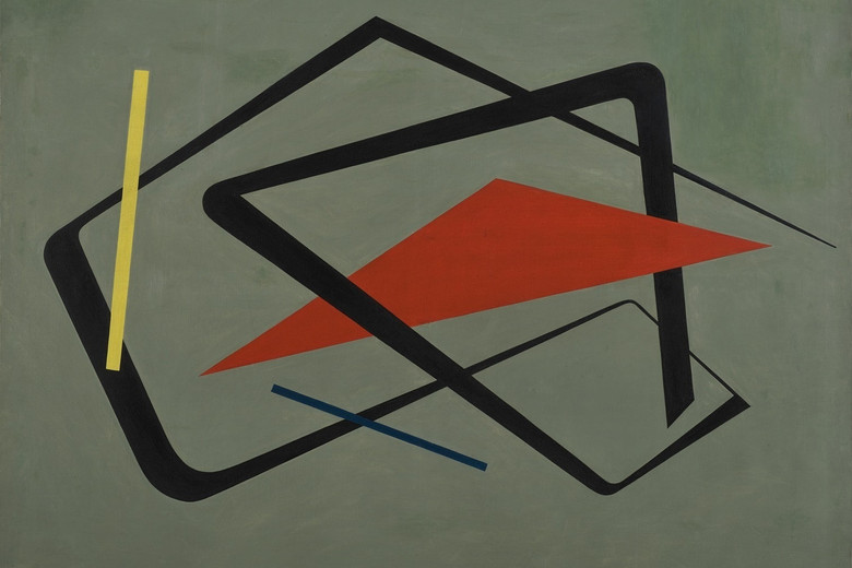 María Freire (Uruguayan, 1917–2015). Untitled. 1954. Oil on canvas, 36 1/4 × 48 1/16″ (92 × 122 cm). The Museum of Modern Art, New York. Promised gift of Patricia Phelps de Cisneros through the Latin American and Caribbean Fund in honor of Gabriel Pérez-Barreiro, 2016