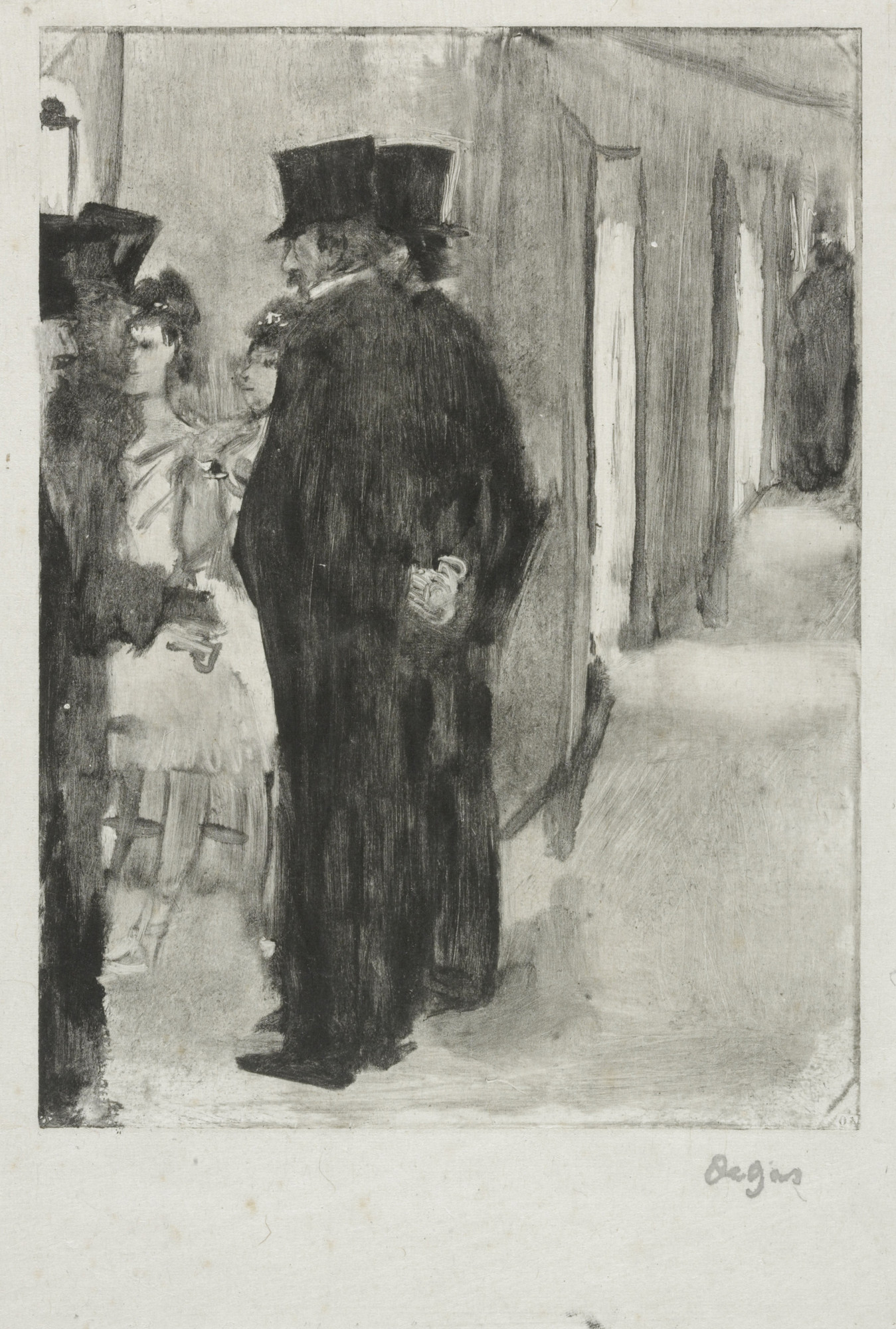*Pauline and Virginie Conversing with Admirers (Pauline et Virginie Cardinal bavardant avec des admirateurs)*