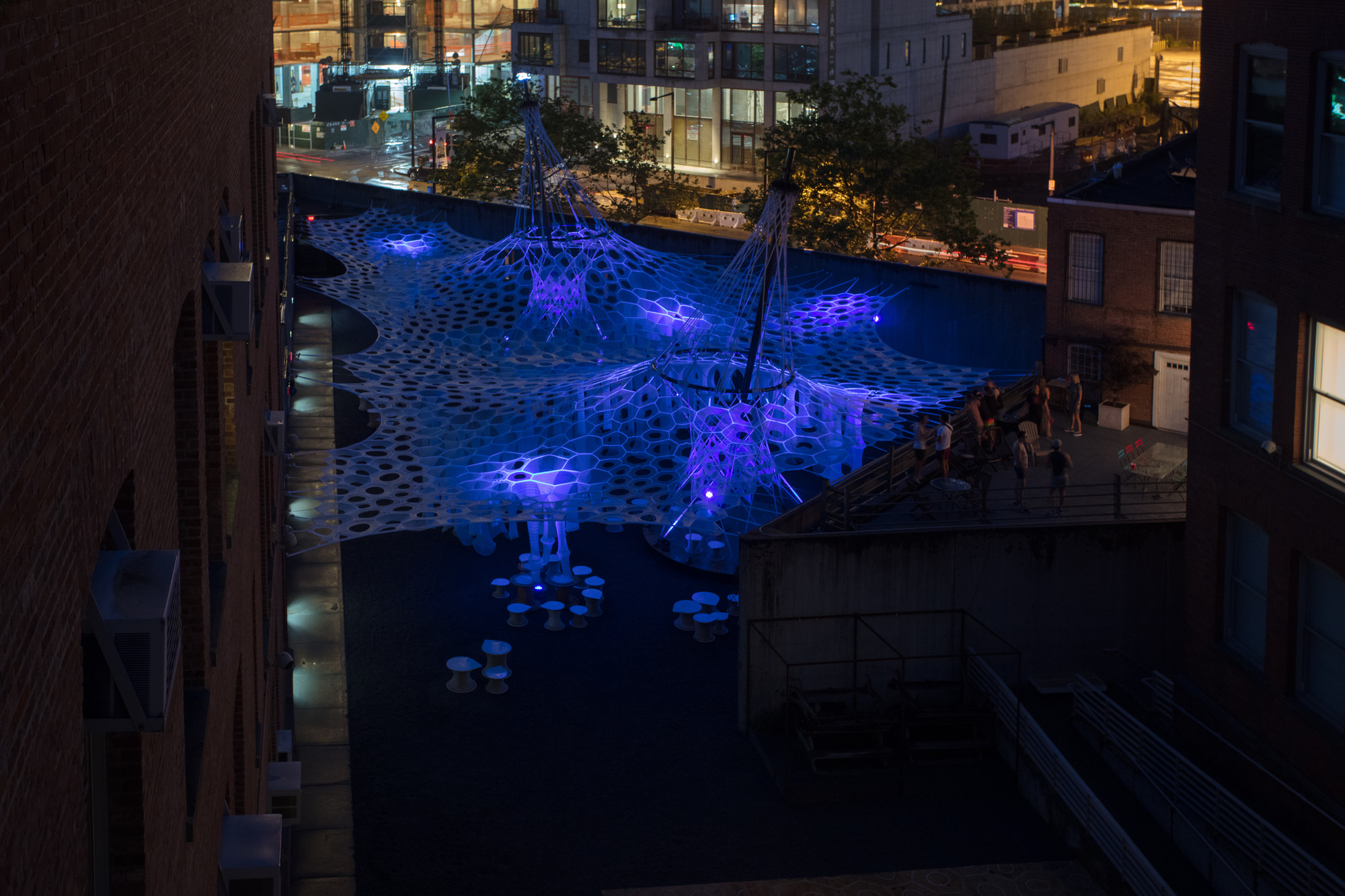 Young Architects Program, Lumen by Jenny Sabin Studio, installation image. Photo: Pablo Enriquez