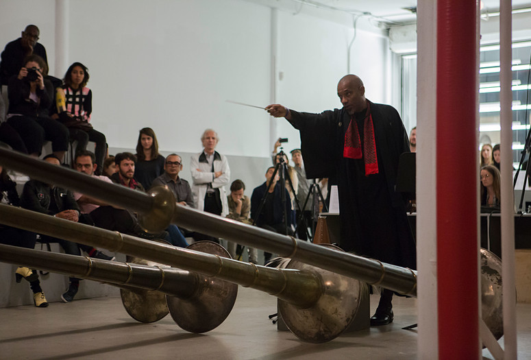 Terry Adkins. Last Trumpet. Performance view, Performa 13, 2013. Courtesy of Performa. © Chani Bockwinkel