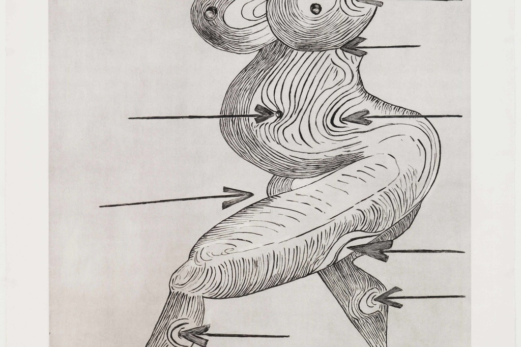 Louise Bourgeois. Sainte Sébastienne. 1992. Drypoint, sheet: 47 7/16 x 37 1/8" (120.5 x 94.3 cm). The Museum of Modern Art, New York. Gift of the artist. © 2017 The Easton Foundation/Licensed by VAGA, NY