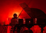 The Voice in Three Acts and Bathroom Songs, with Robert Ashley, Pharmakon, Gelsey Bell, and M. Lamar on October 11, 2015. Presented at MoMA PS1 as part of VW Sunday Sessions 2015-2016. Photograph: Charles Roussel.