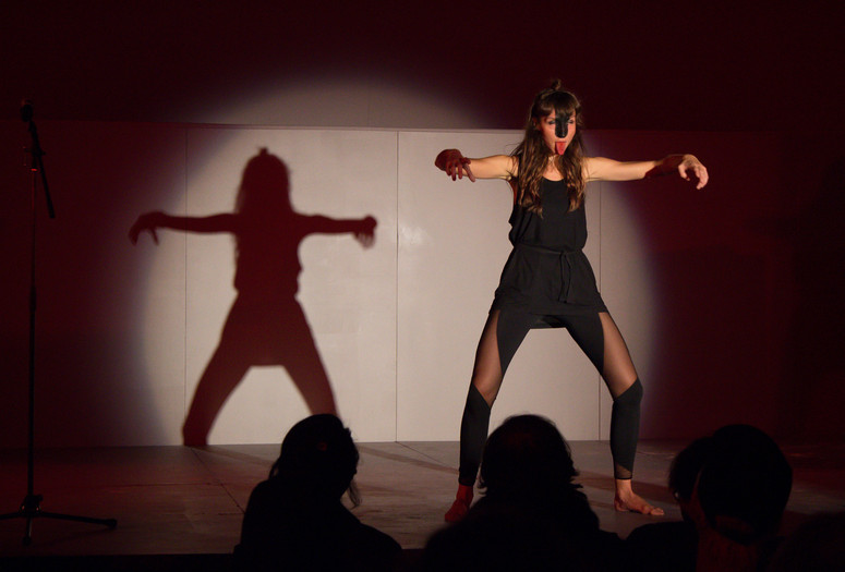 The Cringe: Art, Anxiety and Performance, with Ieva Misevičiūtė & Rebecca Patek on October 18, 2015. Presented at MoMA PS1 as part of VW Sunday Sessions 2015-2016. Photograph: Charles Roussel.