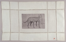 Self Portrait, 2007. Drypoint and engraving on fabric. Collection The Easton Foundation, New York. © 2017 The Easton Foundation/Licensed by VAGA, NY. LN2017.732